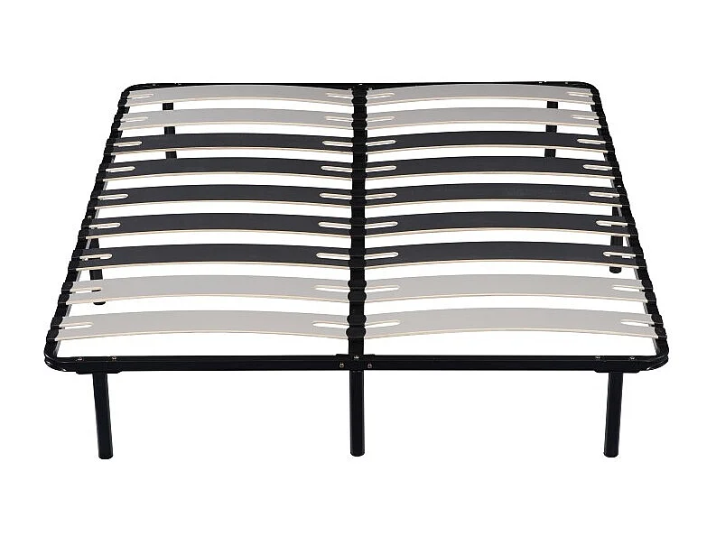 Sommier Cadre à Lattes Métal 29 cm - 120x190 - Compatible avec Matelas Standard - 9 Larges Lattes de 12,5 cm - Épaisseur Métal 1,2 mm - Solide et Confortable -