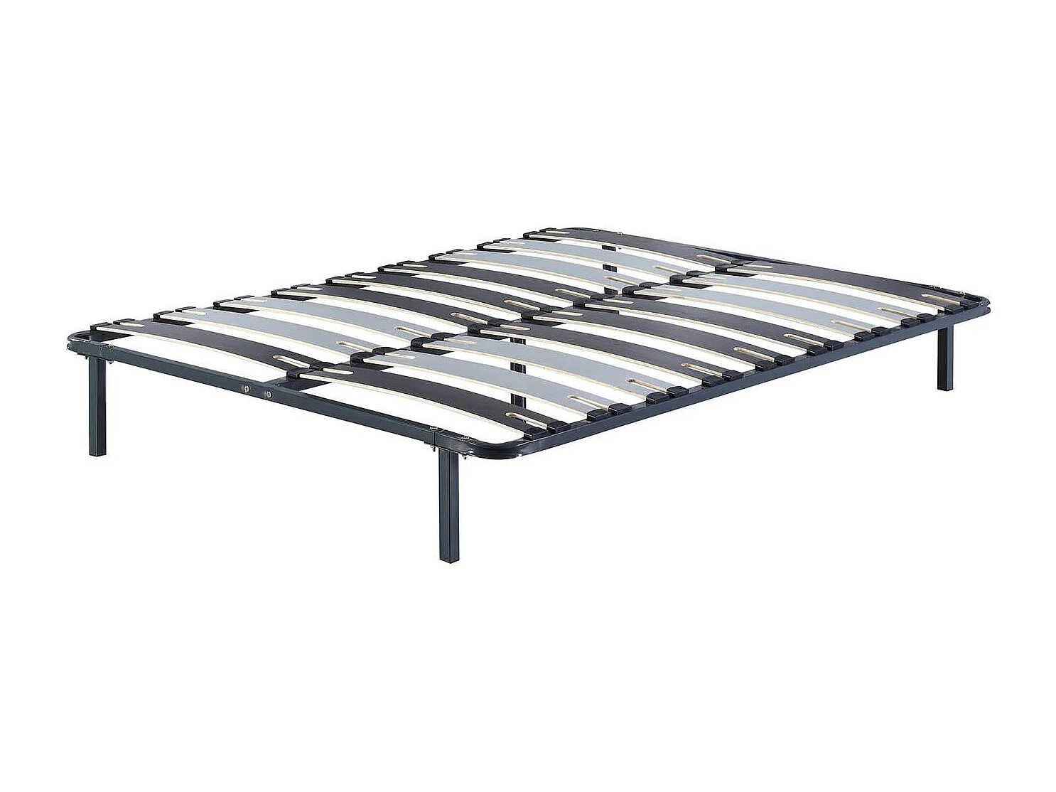 Sommier Cadre à lattes Metal 29 cm 180x200 - Compatible avec Matelas Standard - 9 Larges Lattes de 12,5 cm - Metal Epaisseur 1,2 mm - Solide et Confortable - CA