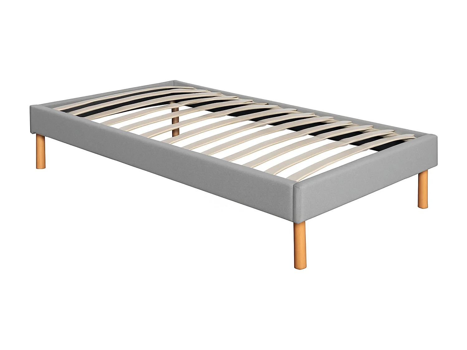 sommier tapissier 90x190 cm - 20 cm - soutien ferme - confort optimal - usage quotidien - montage rapide - SOMMIER MINA GRIS