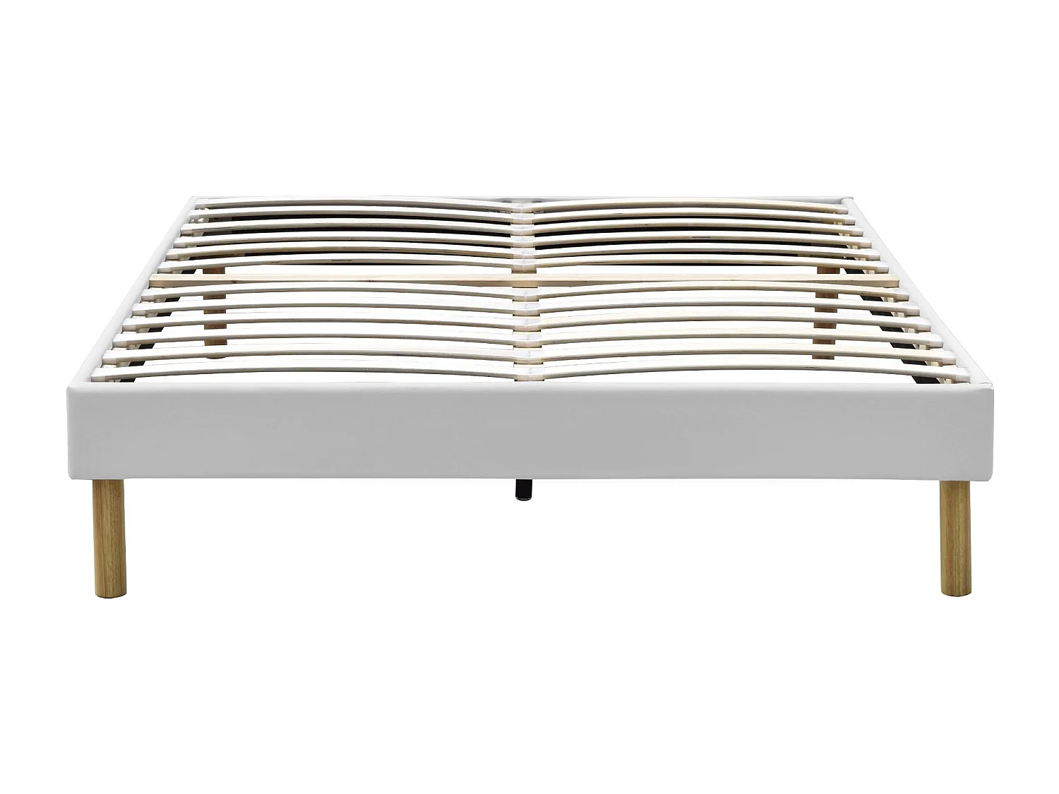 Mina - Solide et Confortable Sommier Tapissier Noir + Pieds en 20 cm pour Matelas en 200x200-13 Lattes - Montage Rapide et Facile - revetement Microfibre Facile