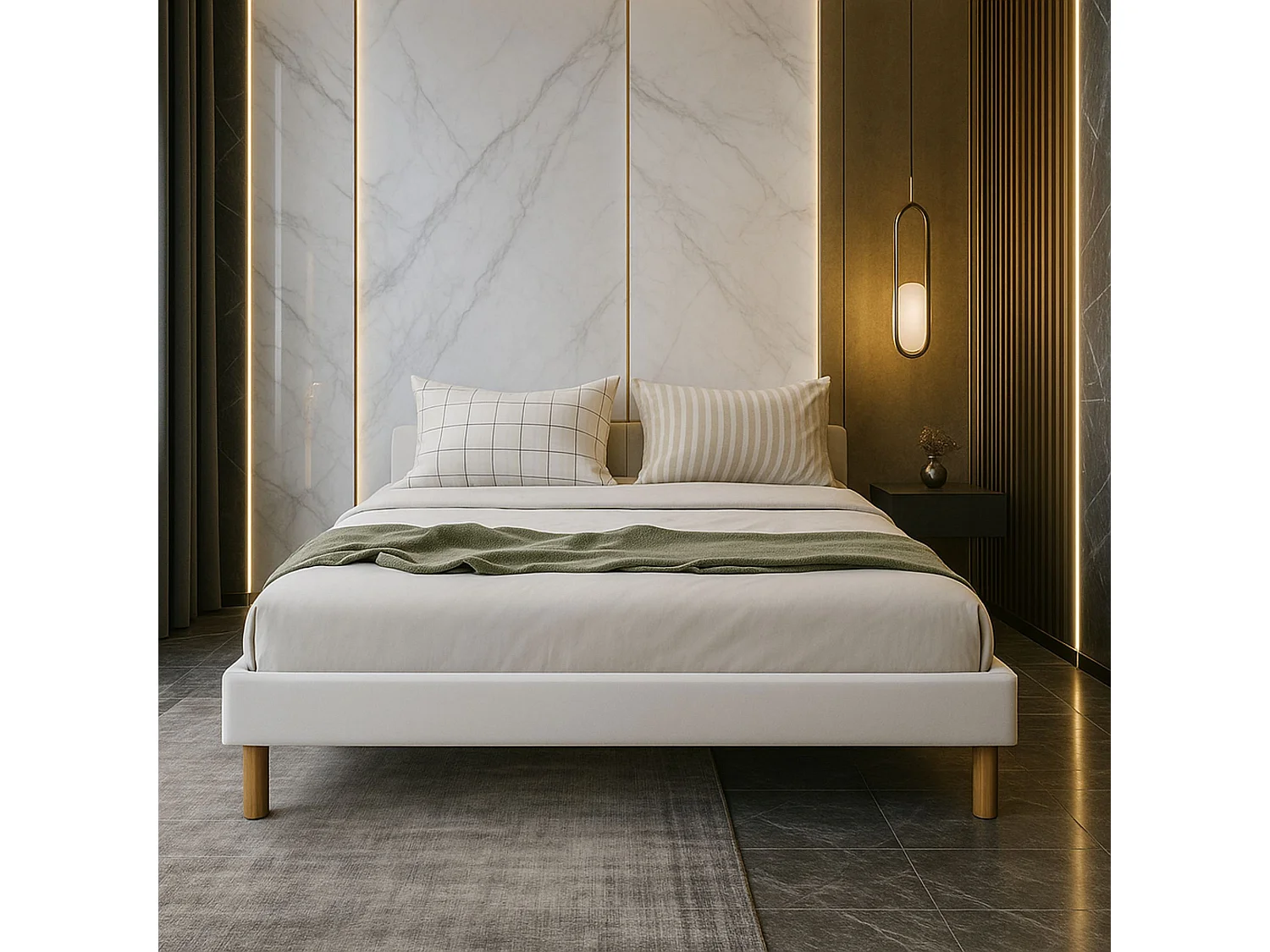 Sommier Tapissier 180x200 cm - Compatible avec Tous Matelas - Confort Optimal - Montage Rapide et Facile - 13 Lattes - SOMMIER ADRIEN BLANC