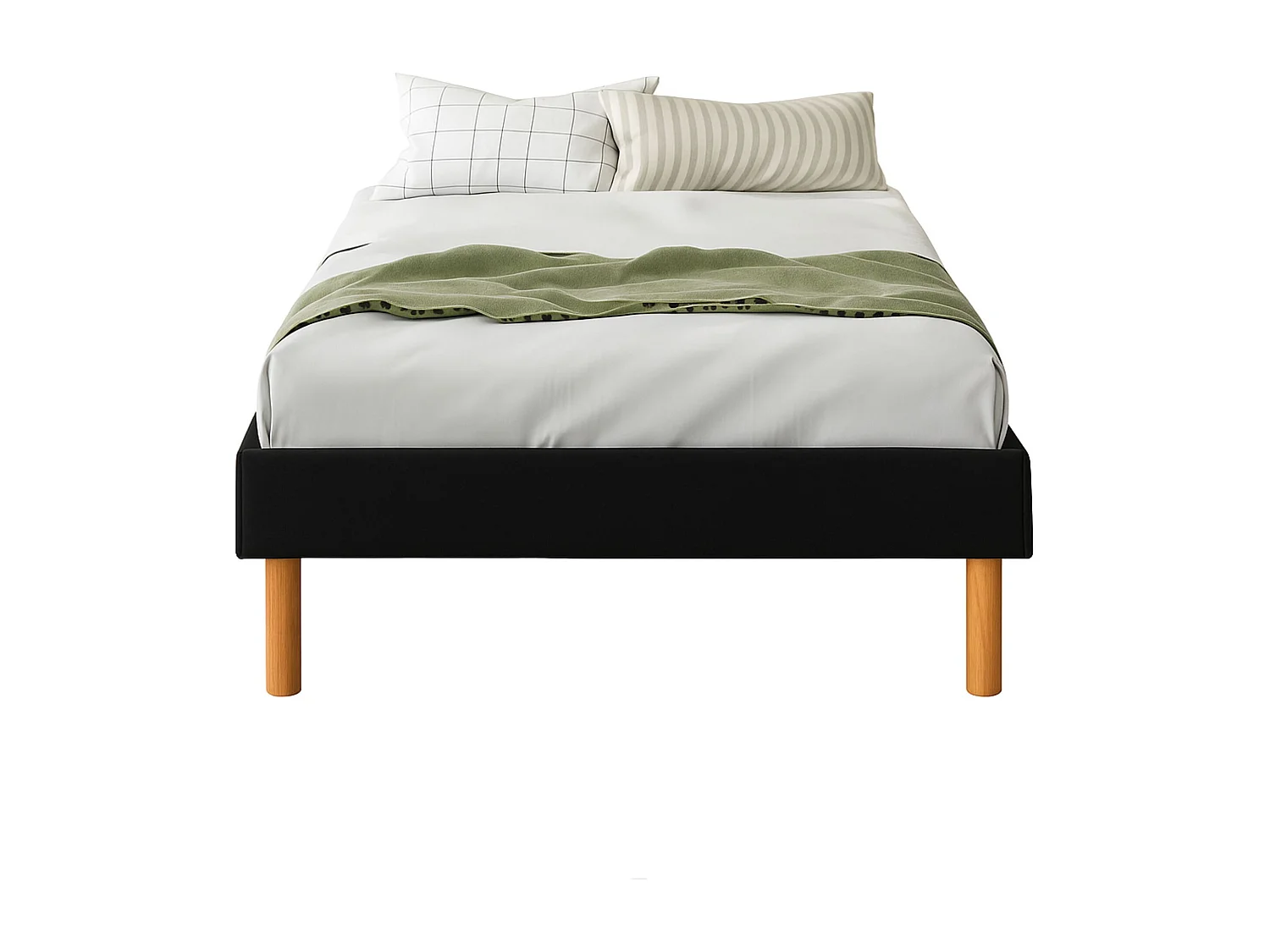 sommier tapissier 80x190 cm - 20 cm - soutien ferme - confort optimal - usage quotidien - montage rapide - SOMMIER MINA NOIR