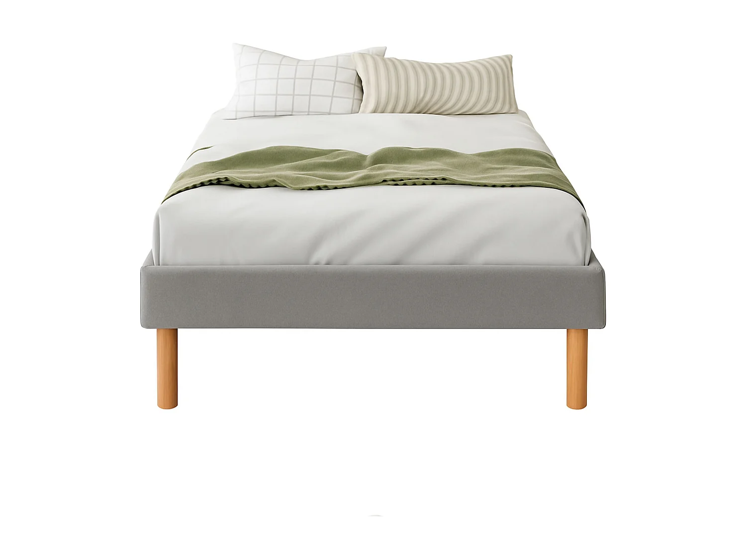 sommier tapissier 90x200 cm - 20 cm - soutien ferme - confort optimal - usage quotidien - montage rapide - SOMMIER MINA GRIS