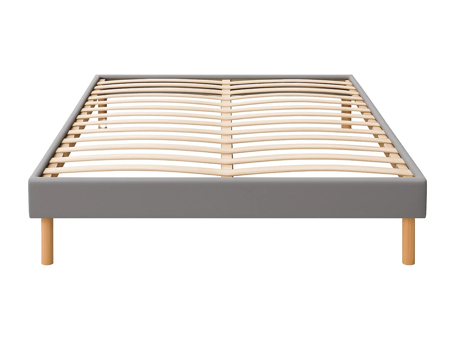 Sommier tapissier 160x200 cm - 20 cm - soutien ferme - confort optimal - usage quotidien - montage rapide - SOMMIER MINA GRIS