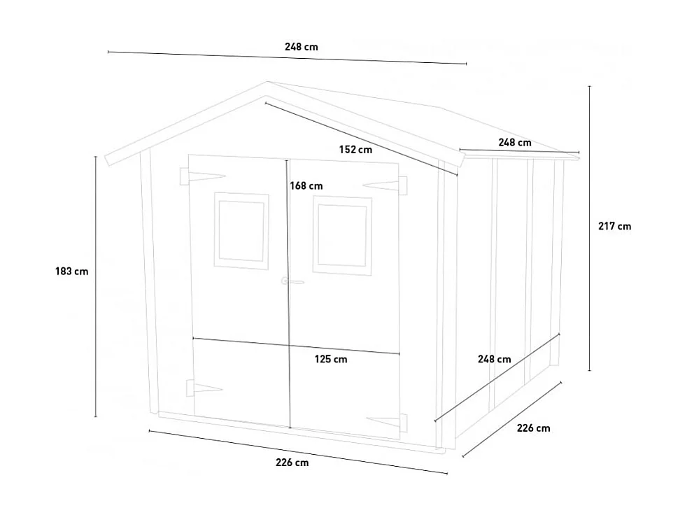 Holzhaus Bh19 Hobby 248x248 cm PDF pefc