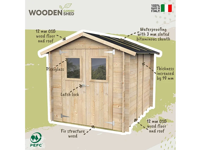 Holzhaus Bh19 Hobby 198x248 cm PDF pefc