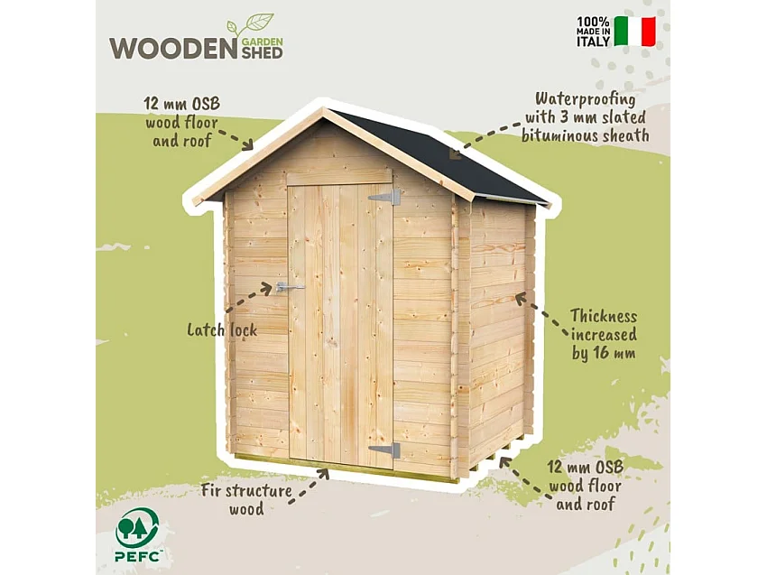 Holzhaus Bh16 Marcella 146x130 mm PSC pefc