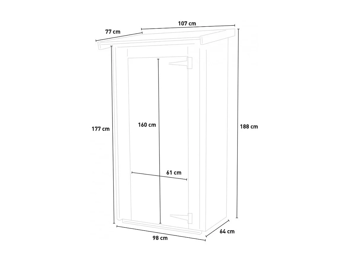 Holzhaus Bh16 Arturo 98x64 cm PSC pefc