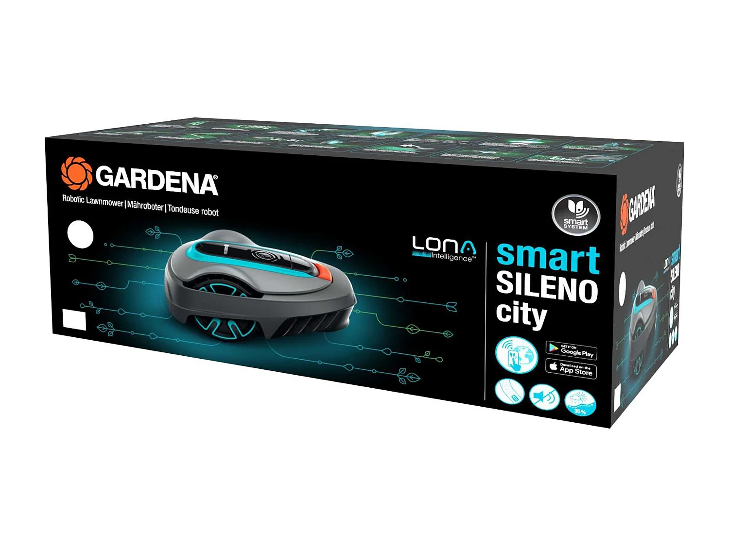 Gardena SILENO city - Tondeuse à gazon robotisée - sans fil - 16 cm - 7.3 kg