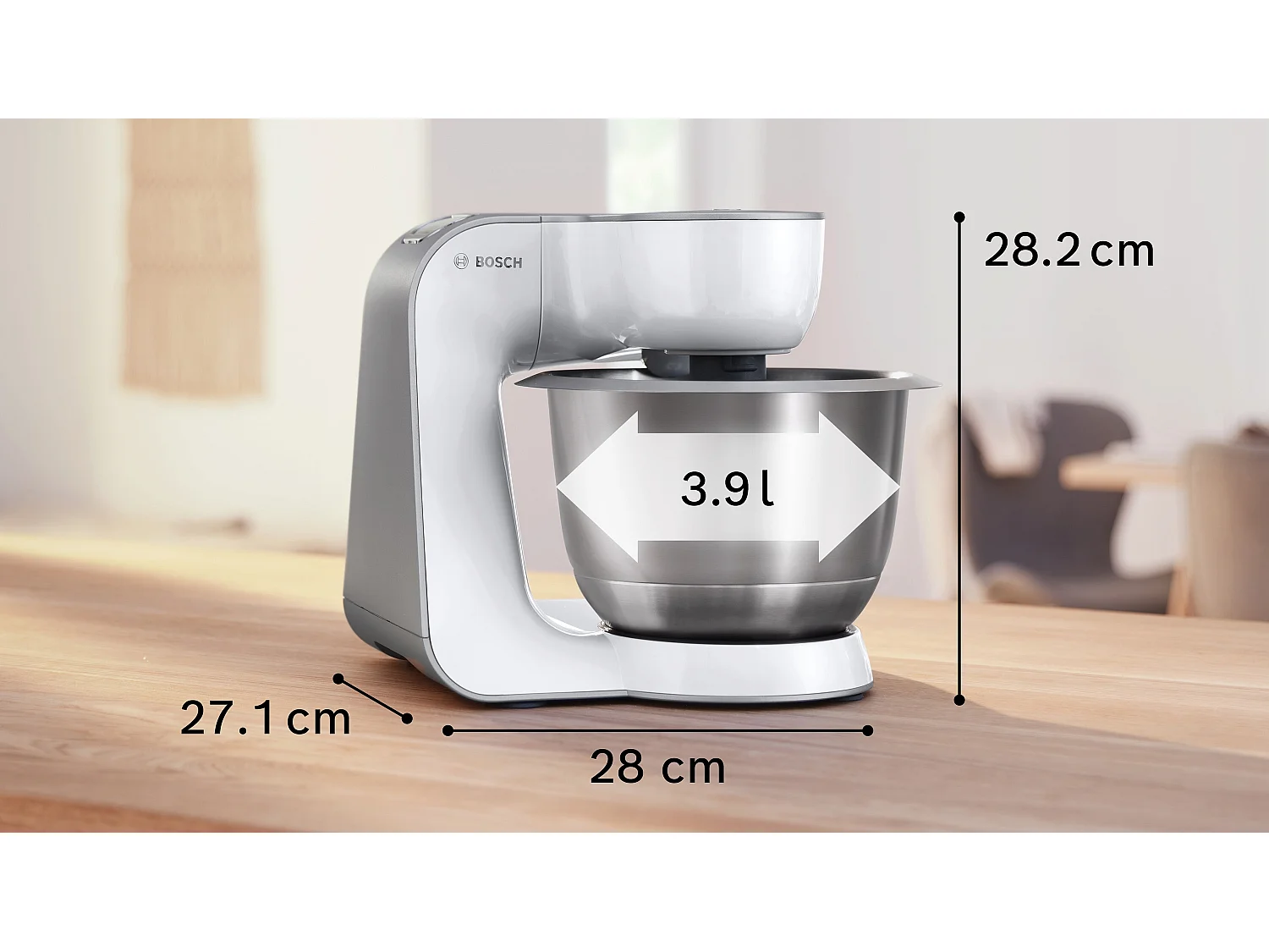 Bosch Série 4, Robot de cuisine, MUM 5, 1000 W, blanc, argent, MUM58200