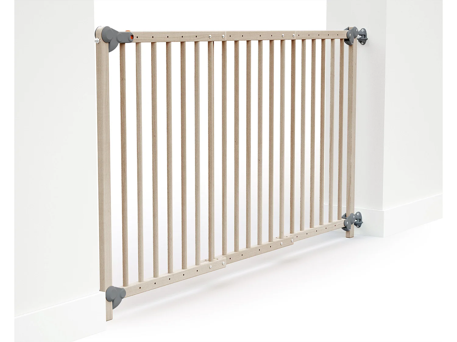 Cancelletto di sicurezza bambini estensibile legno - Faggio natural - 152 x 8 x 77 - Ultra-extensible 150 cm LOKEE