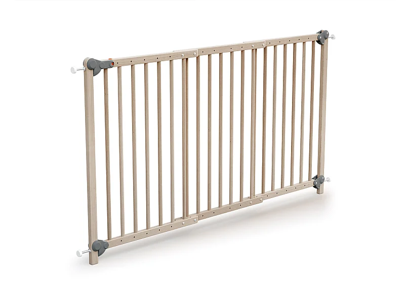 Cancelletto di sicurezza bambini estensibile legno - Faggio natural - 152 x 8 x 77 - Ultra-extensible 150 cm LOKEE