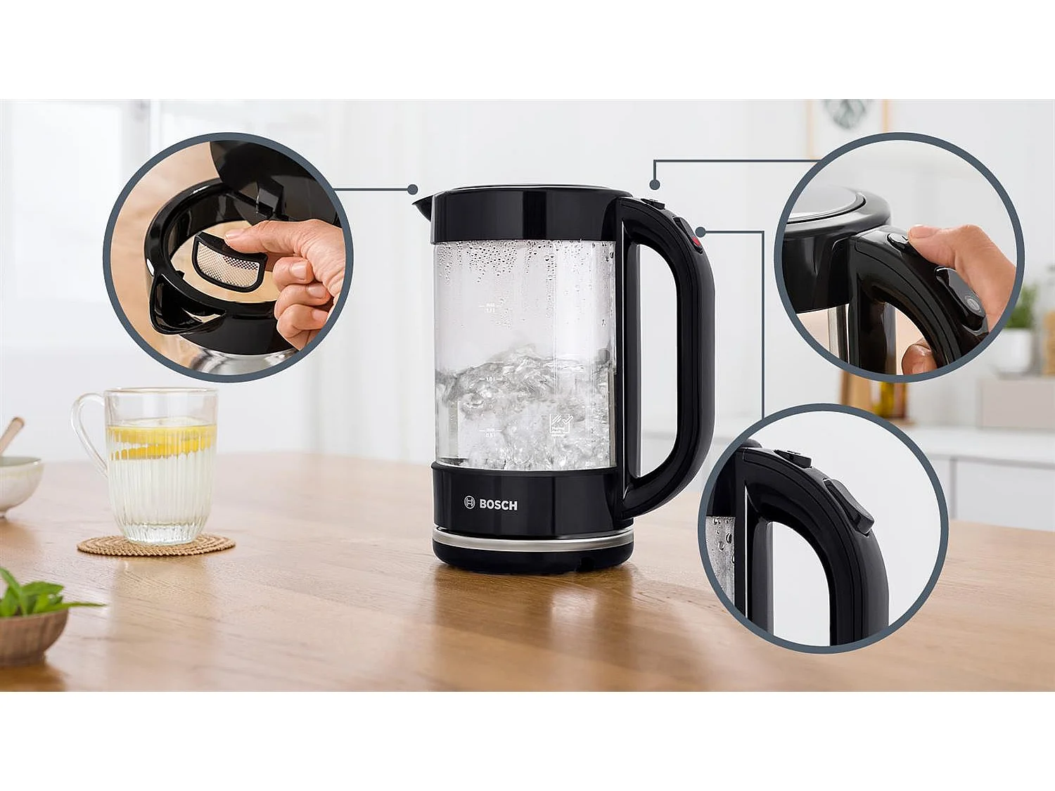 Bosch Bouilloire électrique sans fil TWK70B03