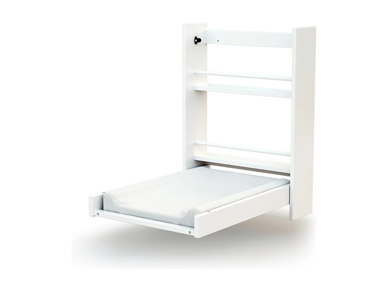 Fasciatoio pieghevole a parete/muro EAZY legno - Bianco - 78 x 56 x 78 cm