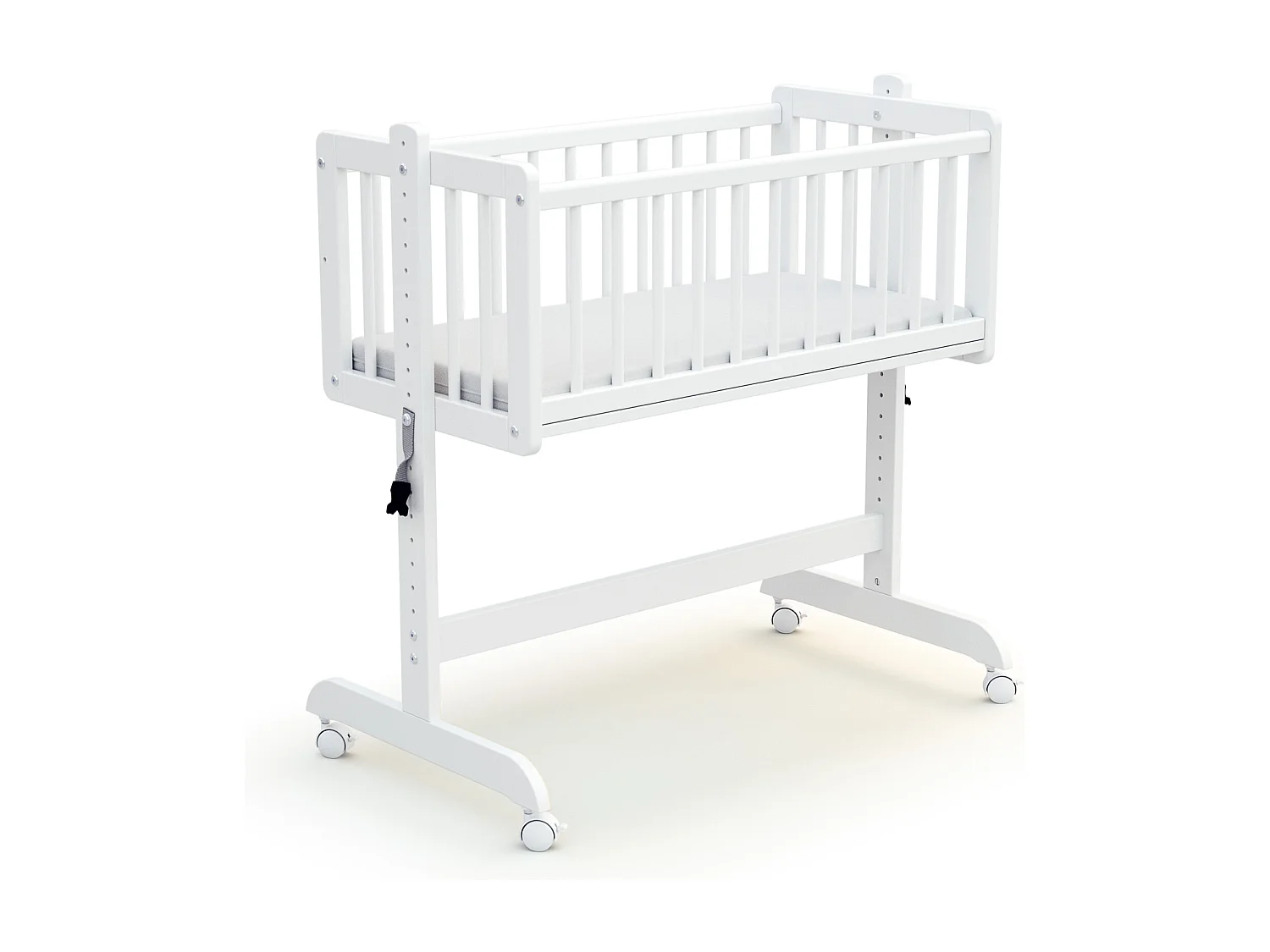 Umwandelbare Co-Sleeping-Wiege ESSENTIEL Holz Weiß 40 x 80