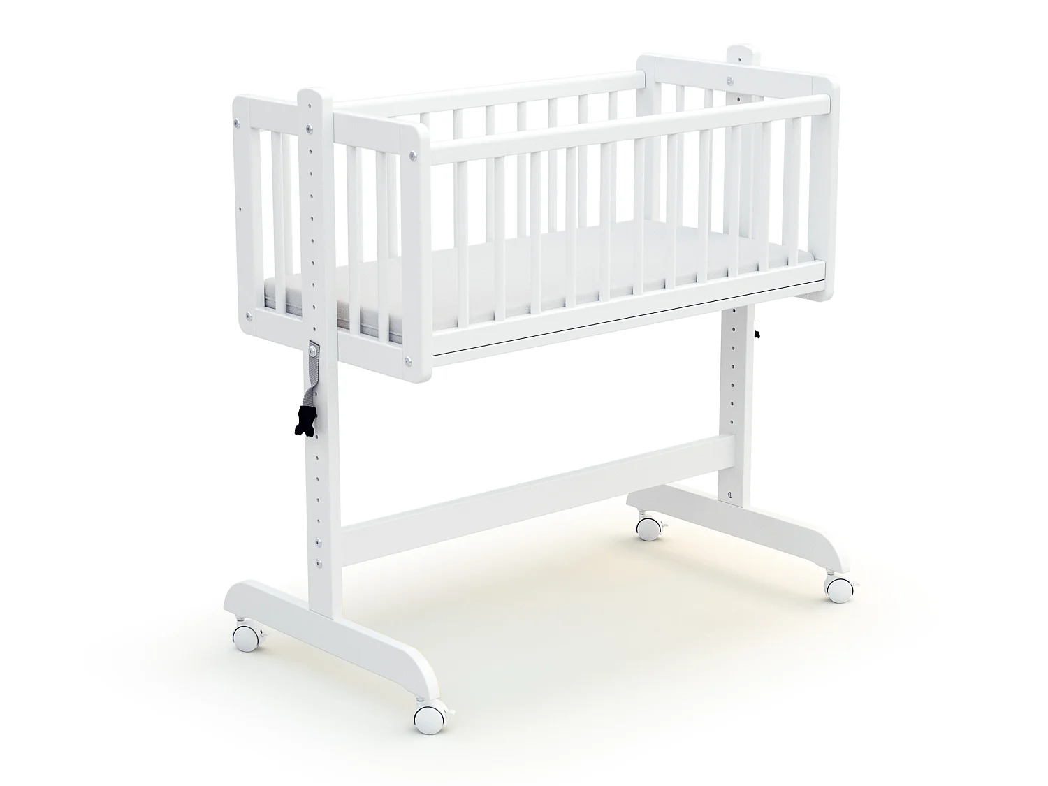 Convertible co-sleeping cradle in NINO white 40 x 80 cm