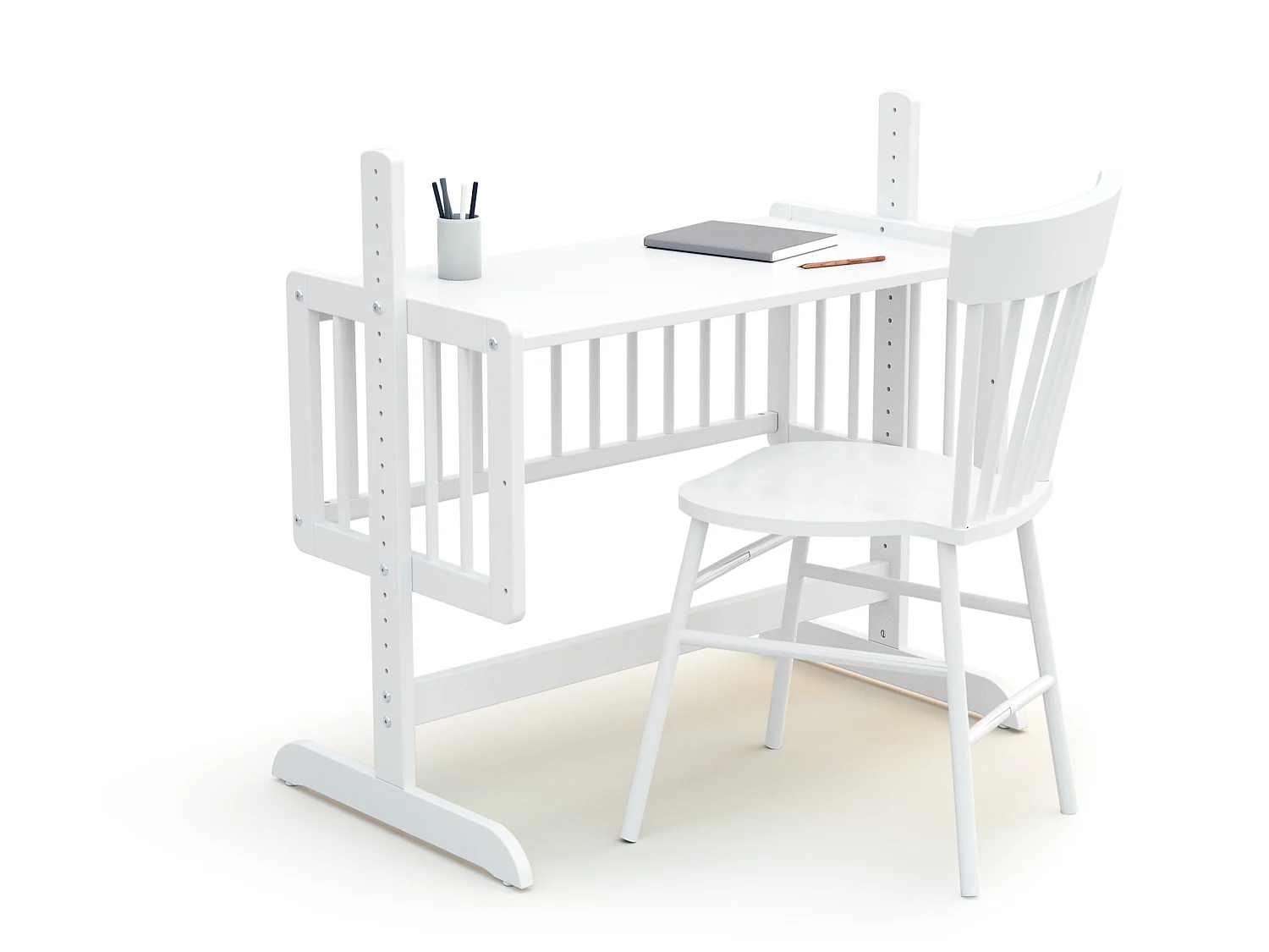 Convertible co-sleeping cradle in NINO white 40 x 80 cm