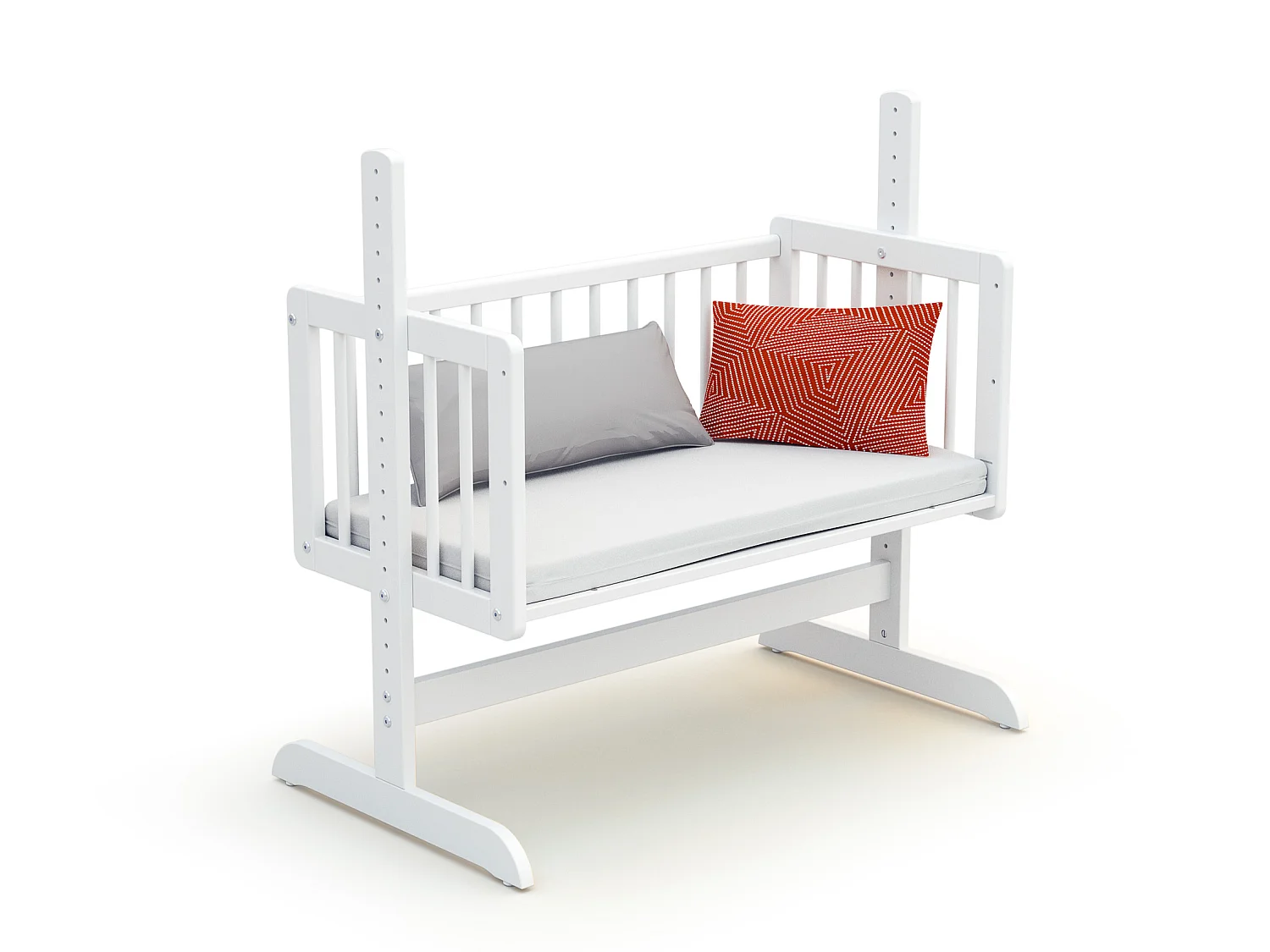 Convertible co-sleeping cradle in NINO white 40 x 80 cm