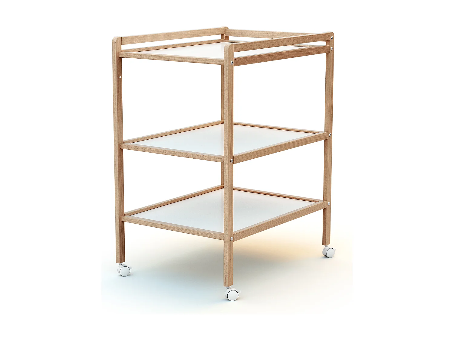 Fasciatoio 2 prateleiras ESSENTIEL legno ESSENTIEL - Faggio verni - 54 x 74 x 94 cm