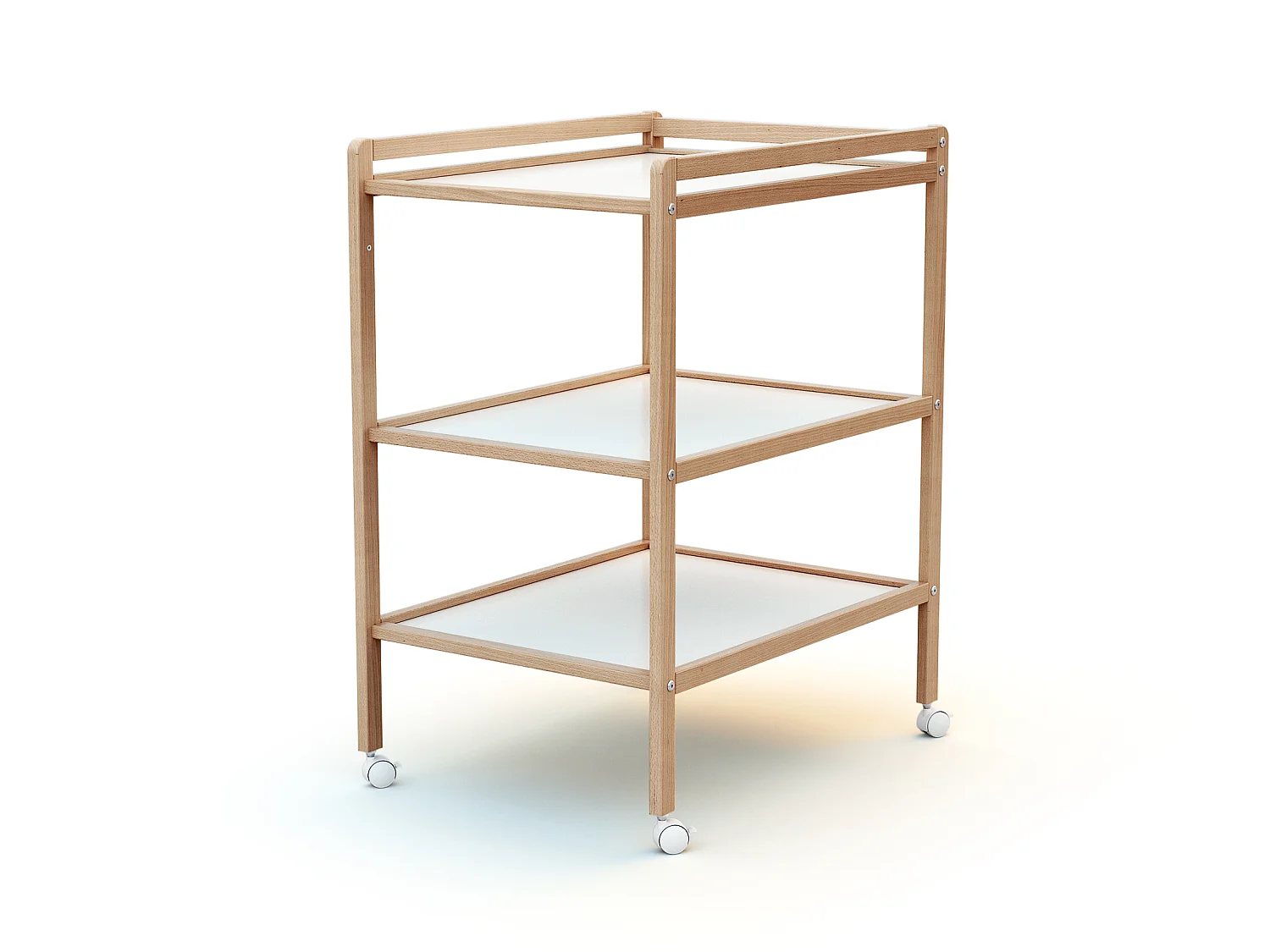Table à langer 2 étagères en bois LILO Hêtre Verni