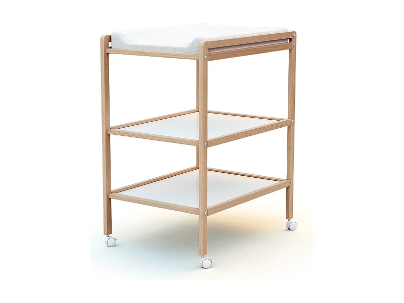 Fasciatoio 2 prateleiras ESSENTIEL legno ESSENTIEL - Faggio verni - 54 x 74 x 94 cm