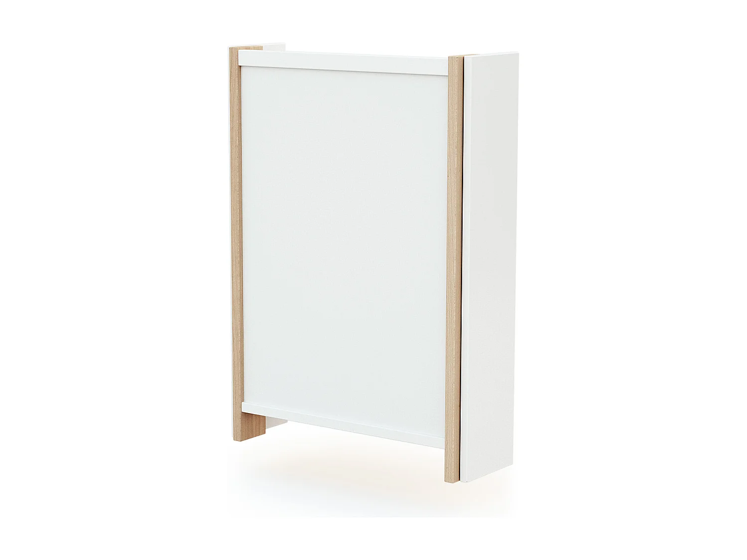 Fasciatoio pieghevole a parete/muro con materasso EAZY legno - Bianco/Faggio verni - 78 x 56 x 78 cm