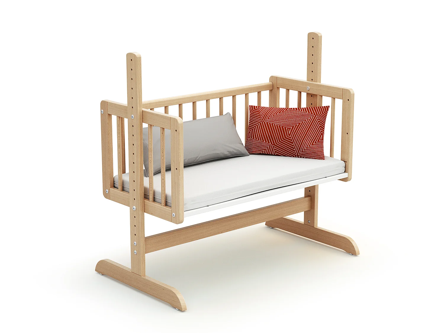 Omvormbaar wiegje voor co-sleeping NINO in hout Beuken Gelakt 40 x 80 cm