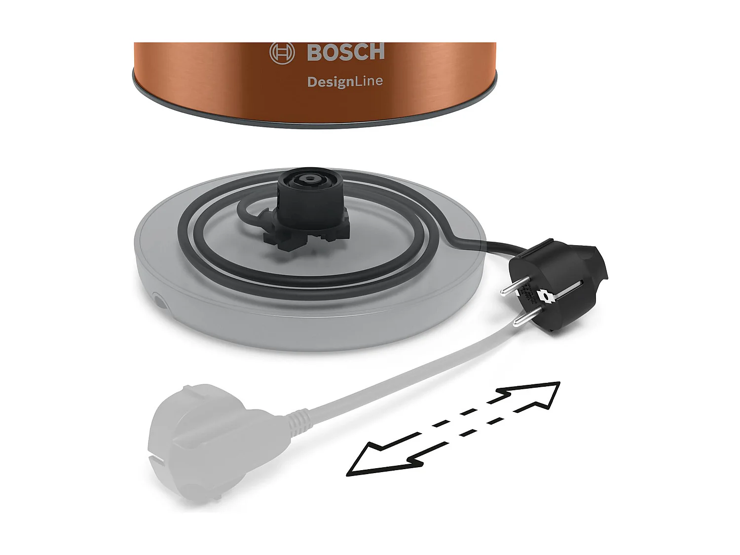 Bosch Bouilloire électrique sans fil DesignLine TWK4P439