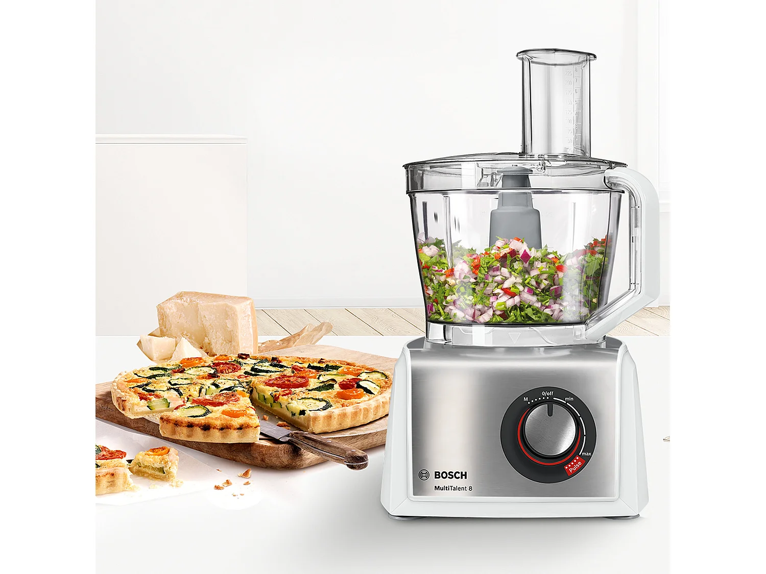 Bosch MC812S814 robot da cucina 1250 W 3,9 L Acciaio inossidabile, Bianco