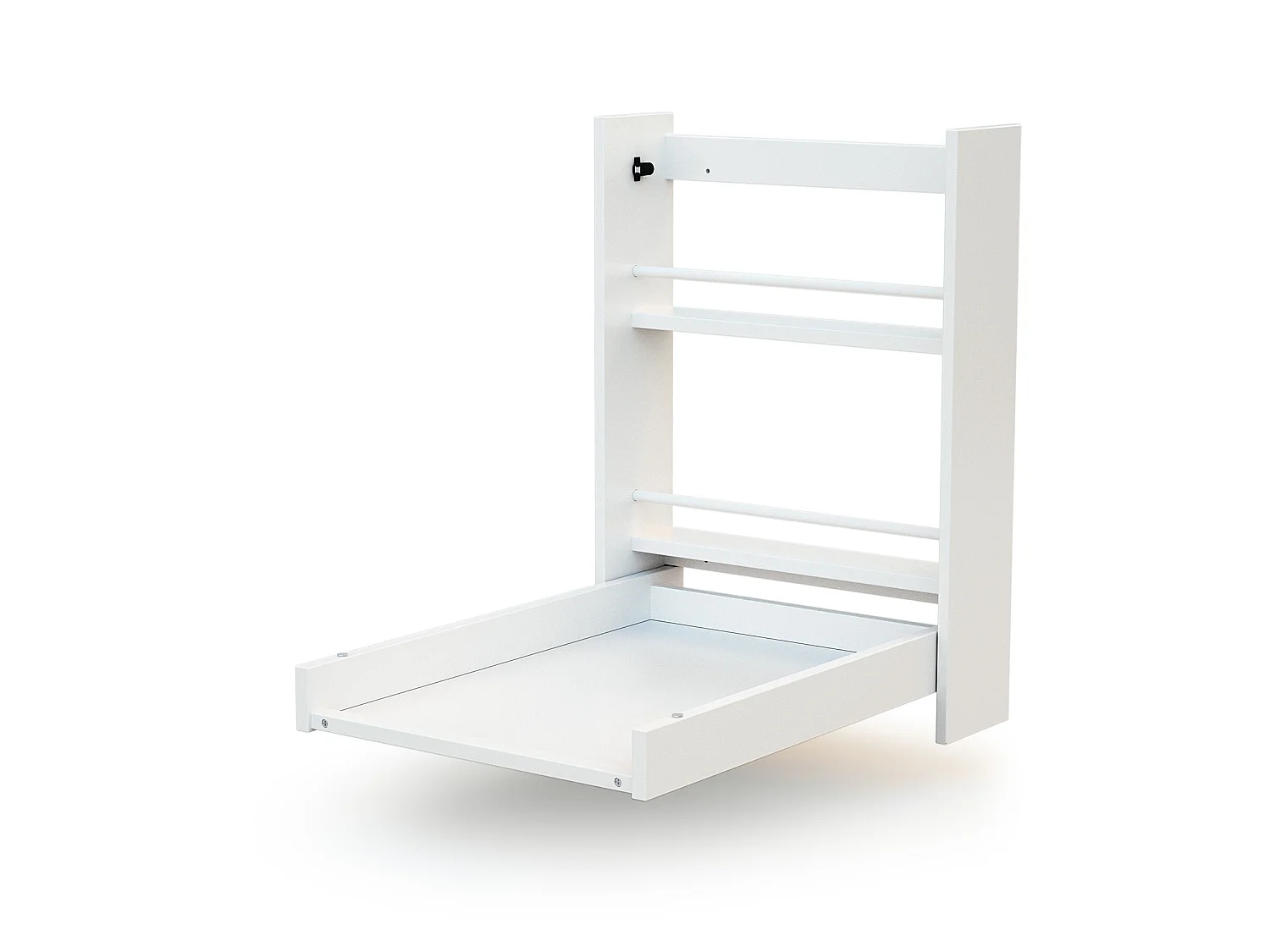 Fasciatoio pieghevole a parete/muro con materasso EAZY legno - Bianco - 78 x 56 x 78 cm