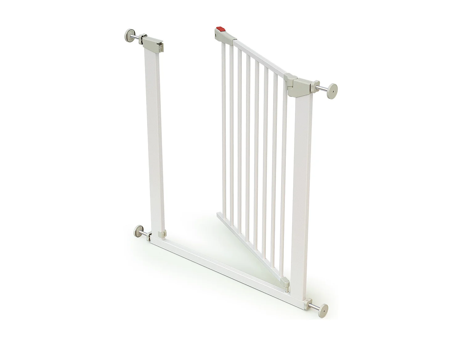 Porta de segurança para bebés de aço Branco