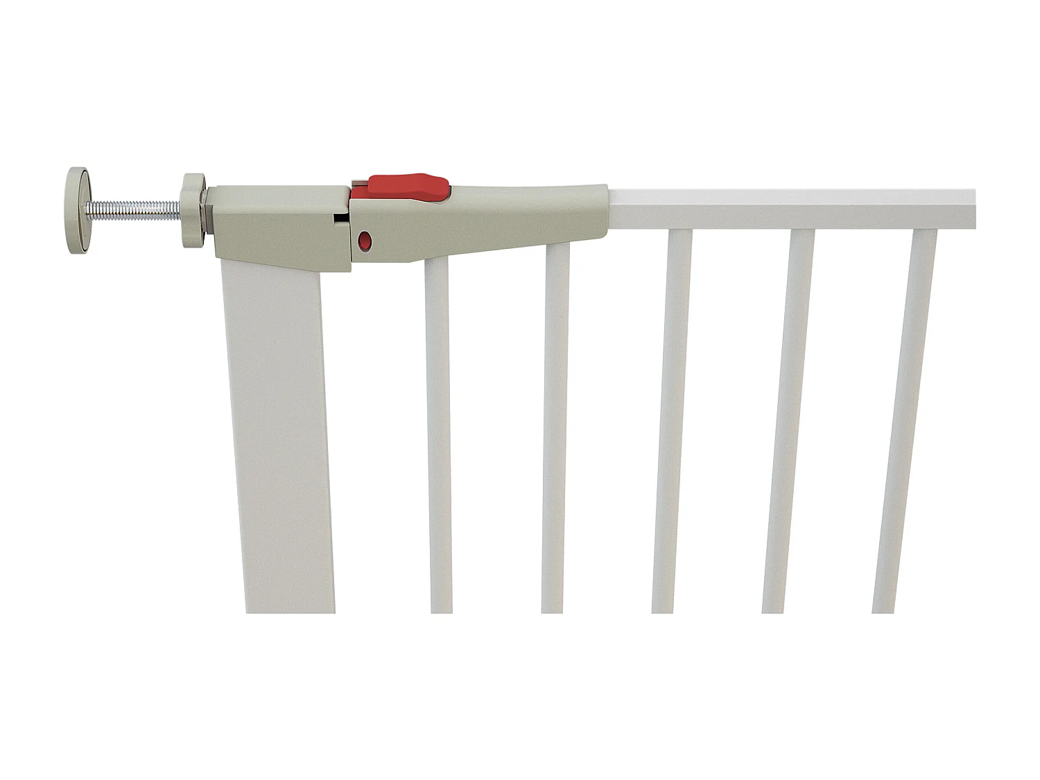 Porta de segurança para bebés de aço Branco