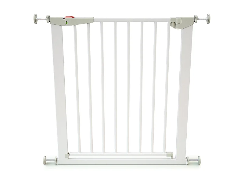 Porta de segurança para bebés de aço Branco
