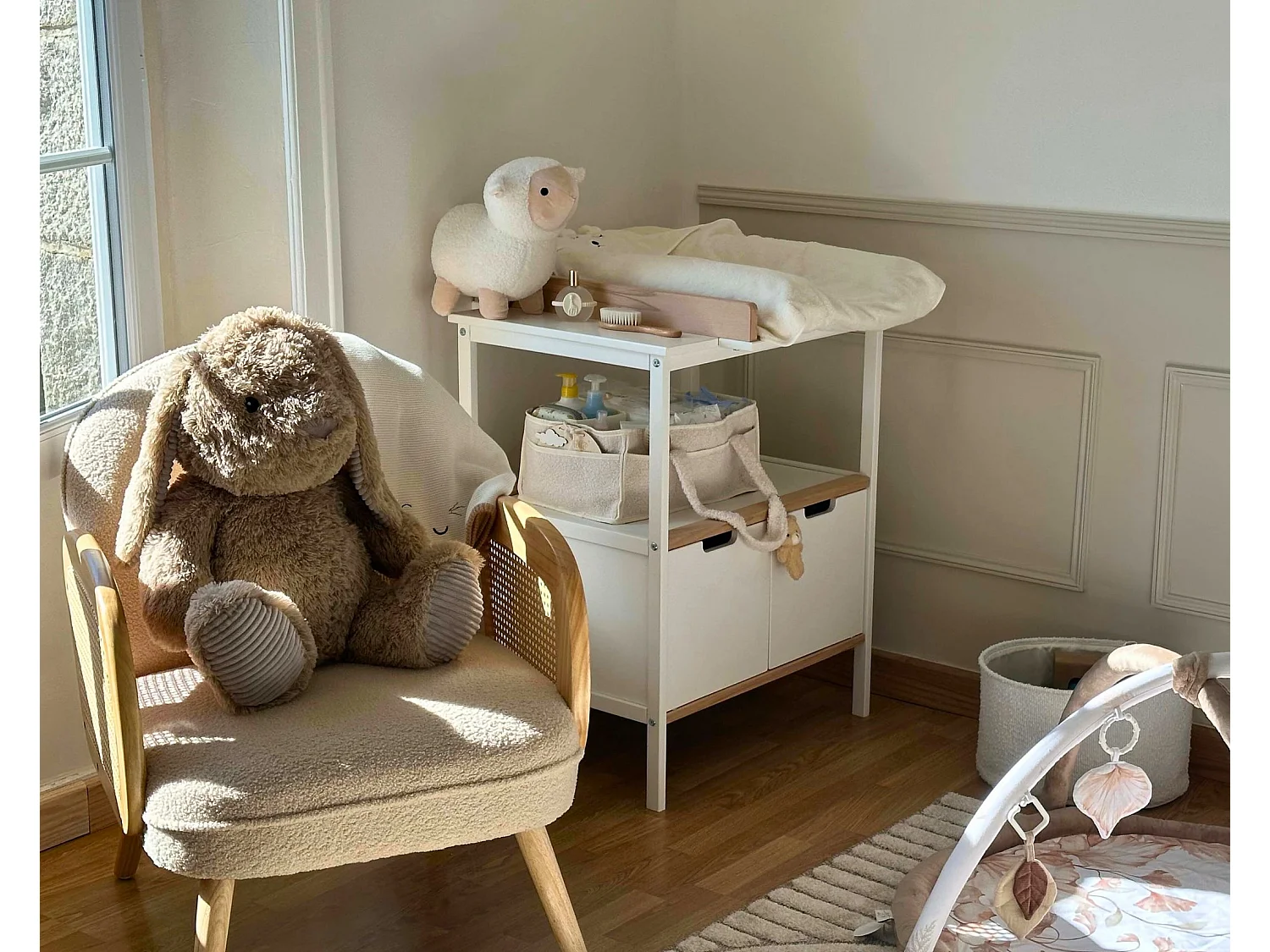 Fasciatoio 2 ante ESSENTIEL legno - Faggio natural - 68 x 66 x 90,5 cm