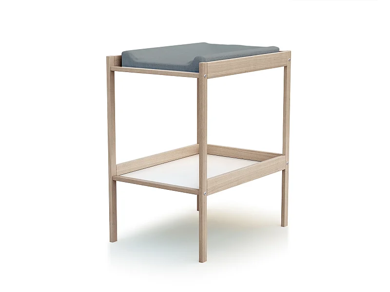 Fasciatoio 1 prateleira legno - Faggio grezzo - 54 x 74 x 88 cm