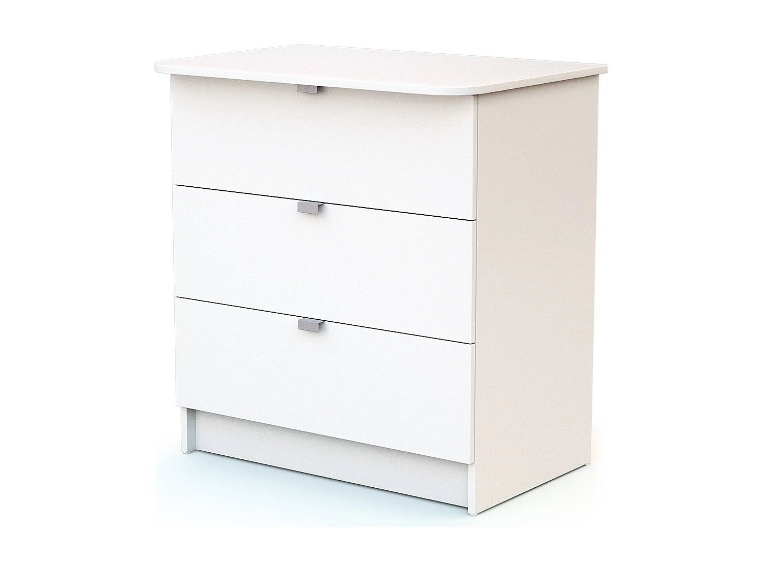 Cassettiera fasciatoio 3 cassetti legno - Bianco -79 x 65,5 x 92 cm ALBA