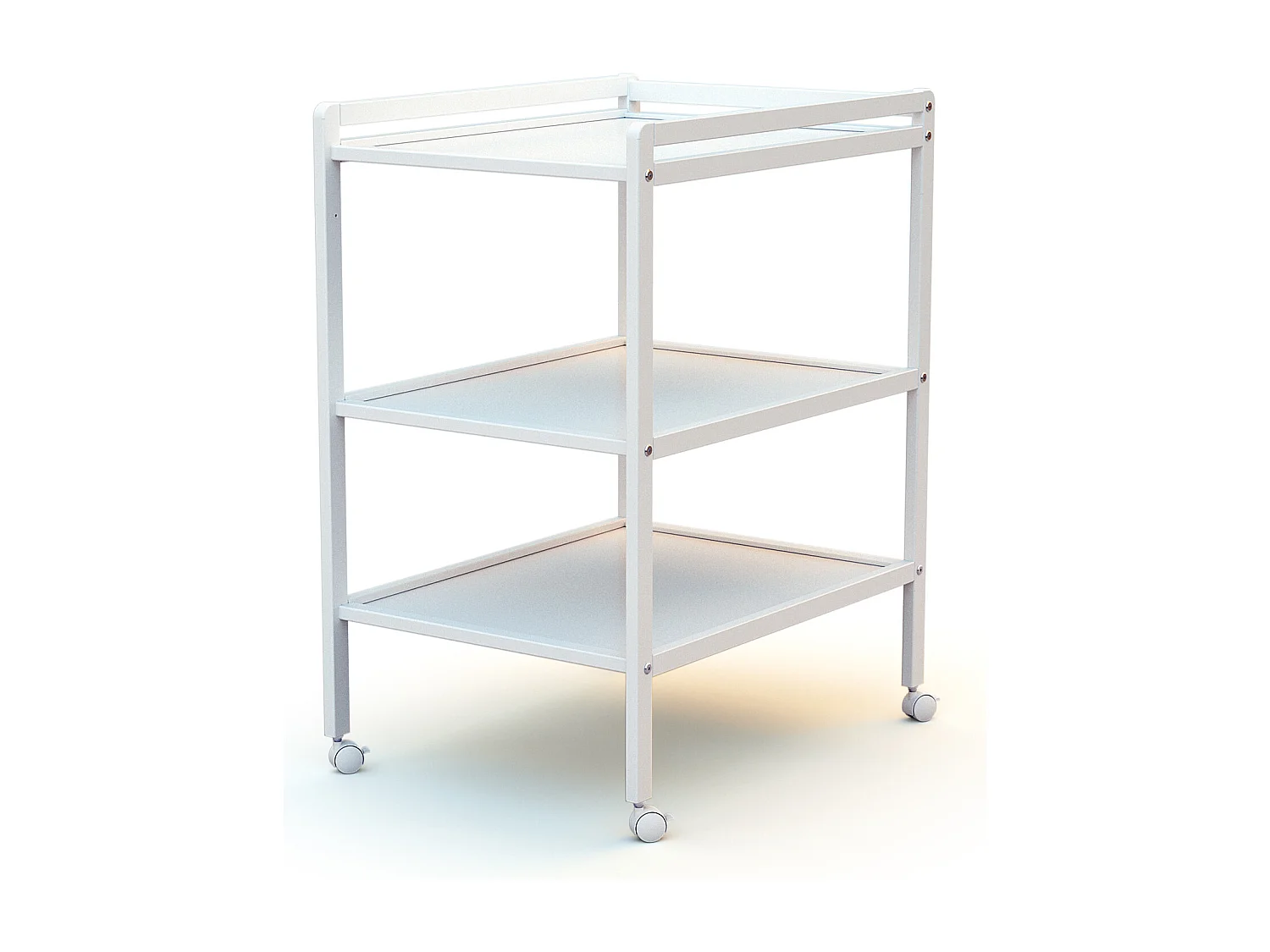 Fasciatoio 2 prateleiras ESSENTIEL legno ESSENTIEL - Bianco - 54 x 74 x 94 cm