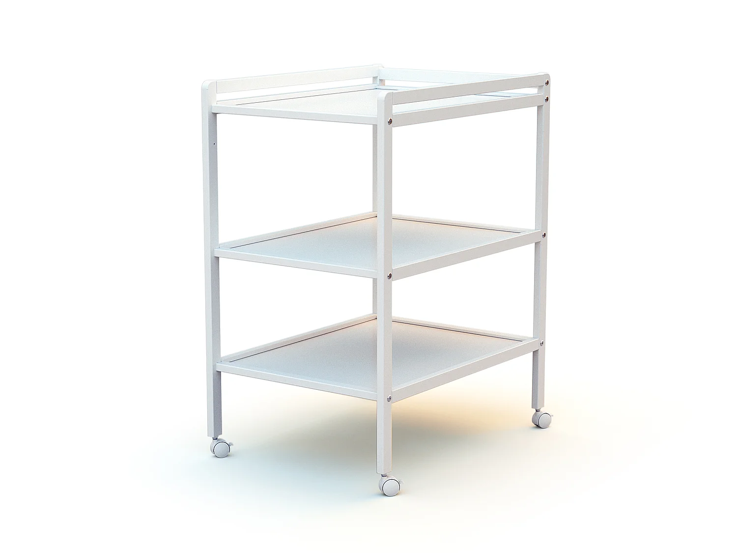 Table à langer 2 étagères en bois LILO Blanc