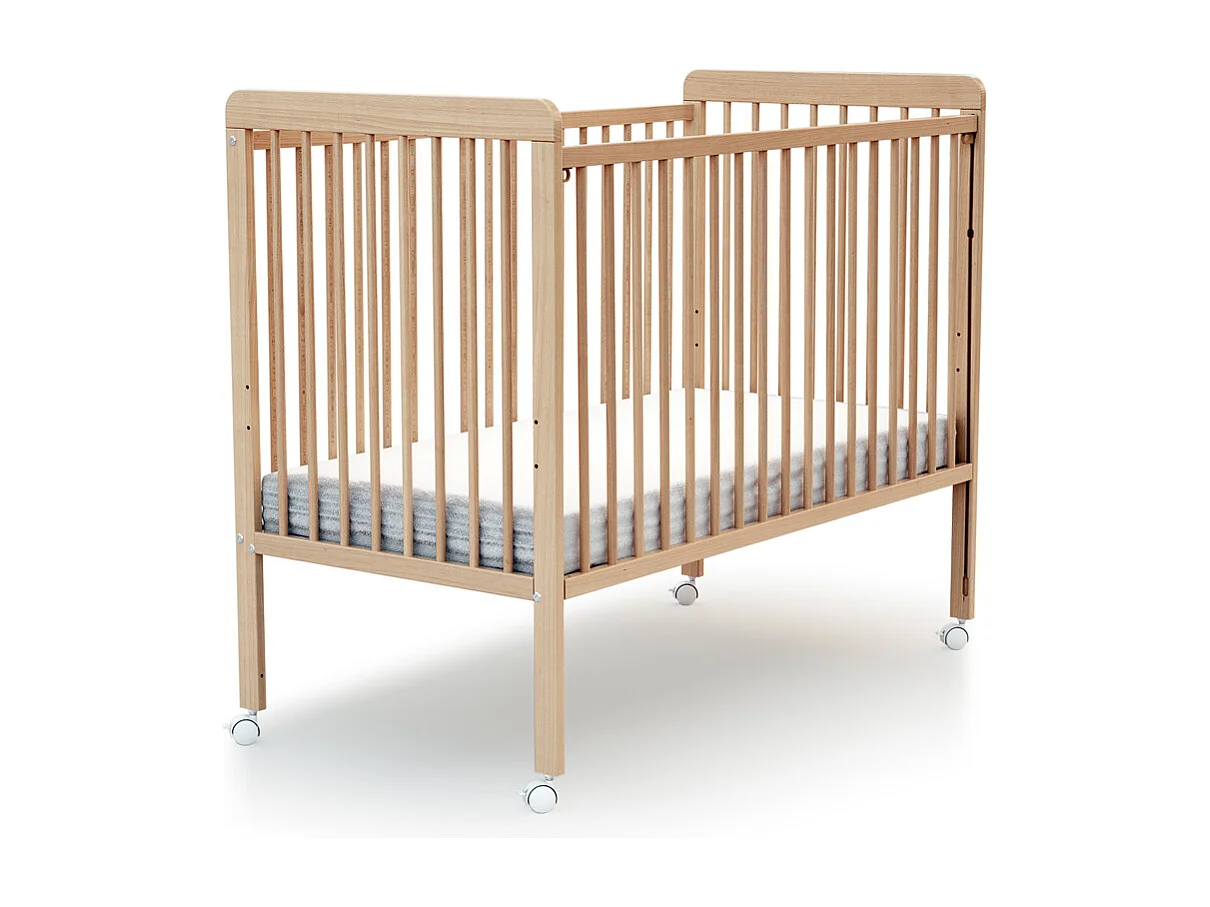 Cama bebê con lateral deslizante madeira ESSENTIEL Faia envernizada 60 x 120 cm