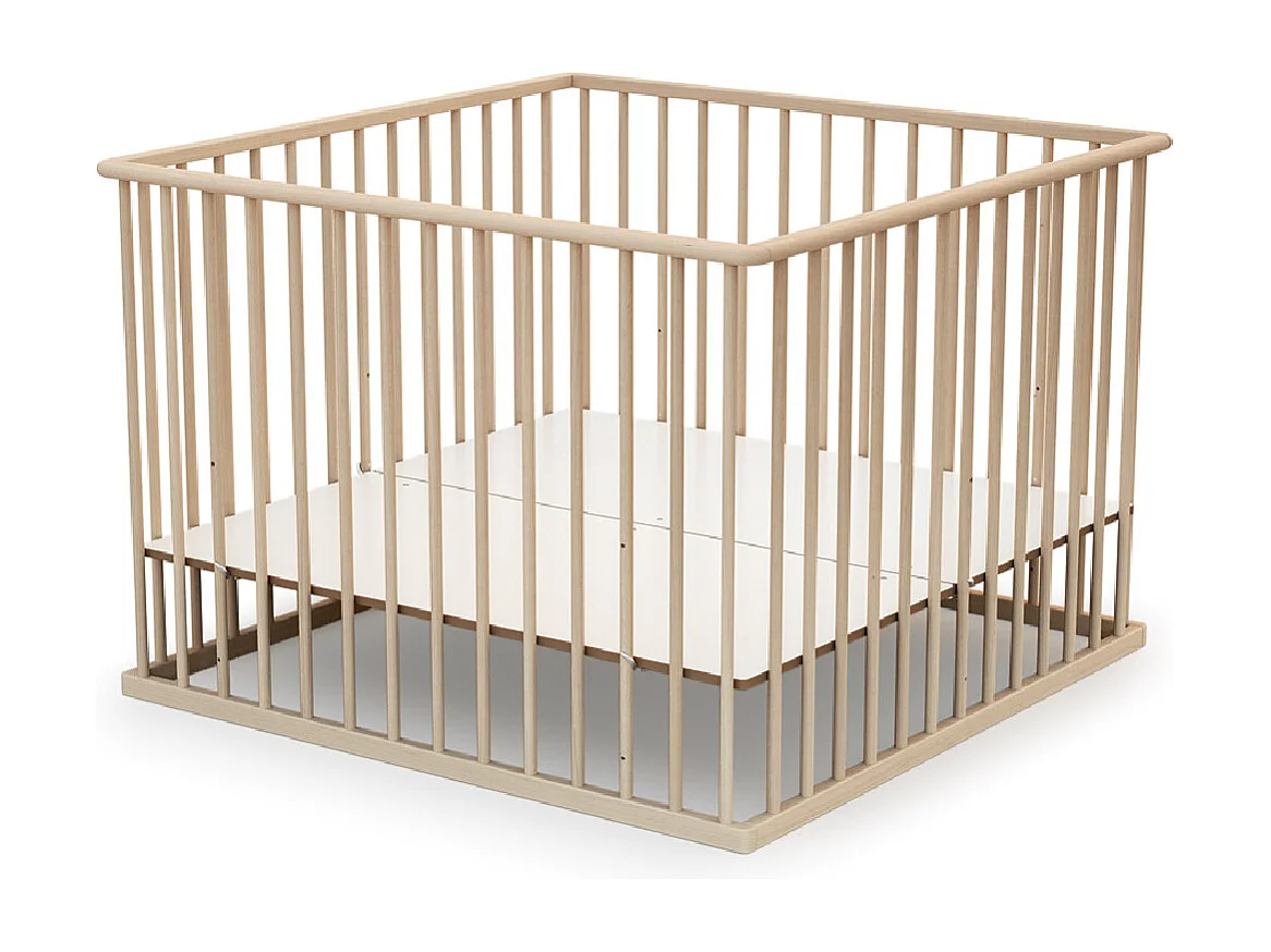 Houten kinderbox in hout Beuken onbewerkt 100 x 100 cm