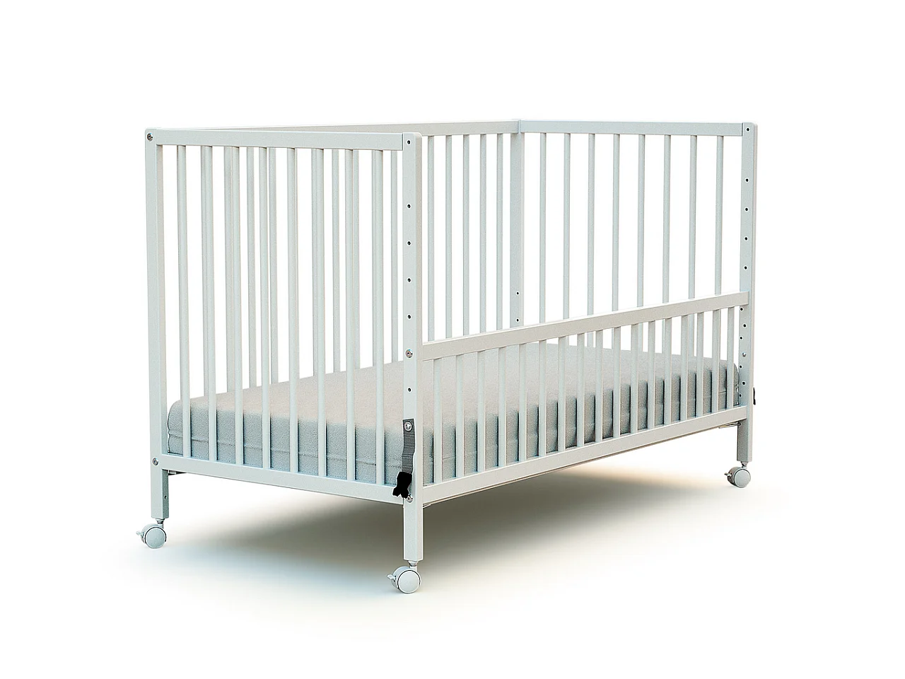 Lit bébé cododo en bois avec roulettes 60 x 120 cm LIO