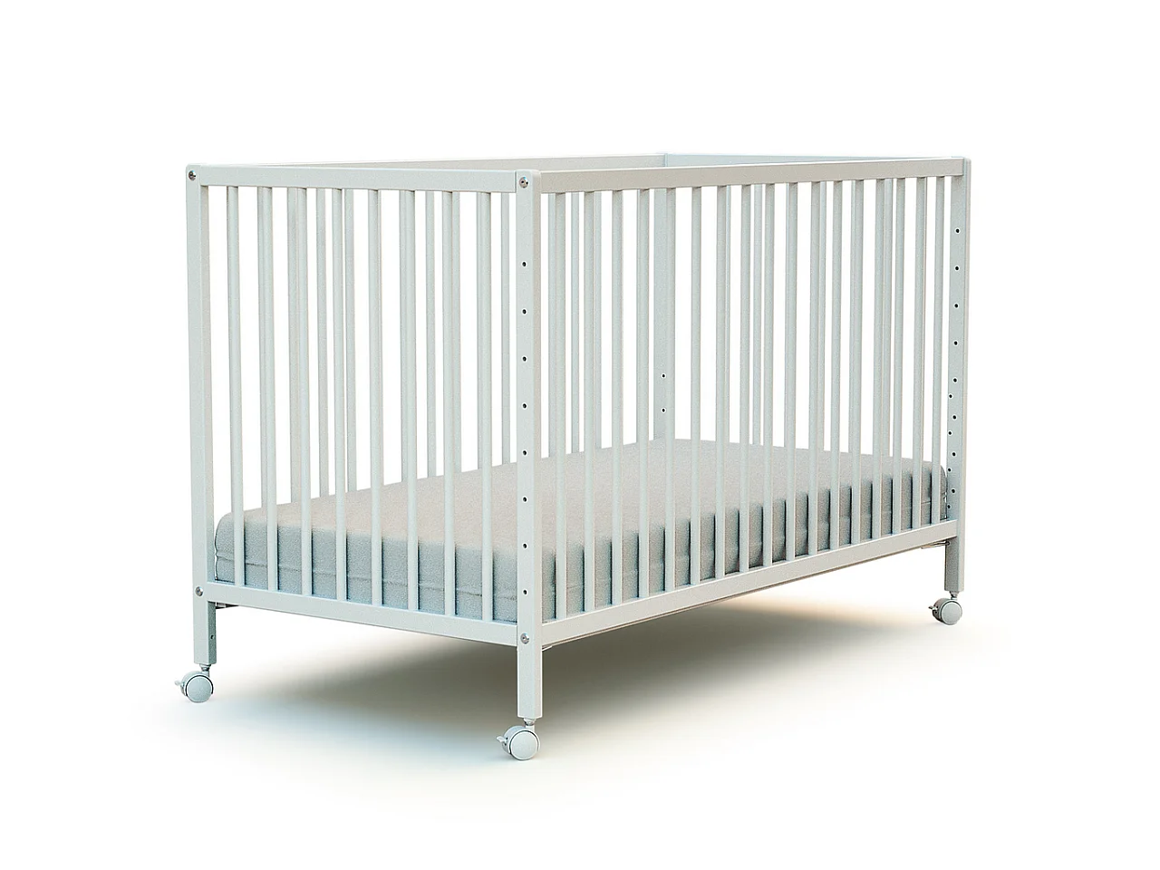Lit bébé cododo en bois avec roulettes 60 x 120 cm LIO