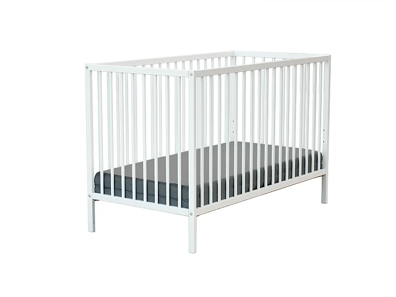 Cama de bebe de madeira Branco 60 x 120 cm ONE