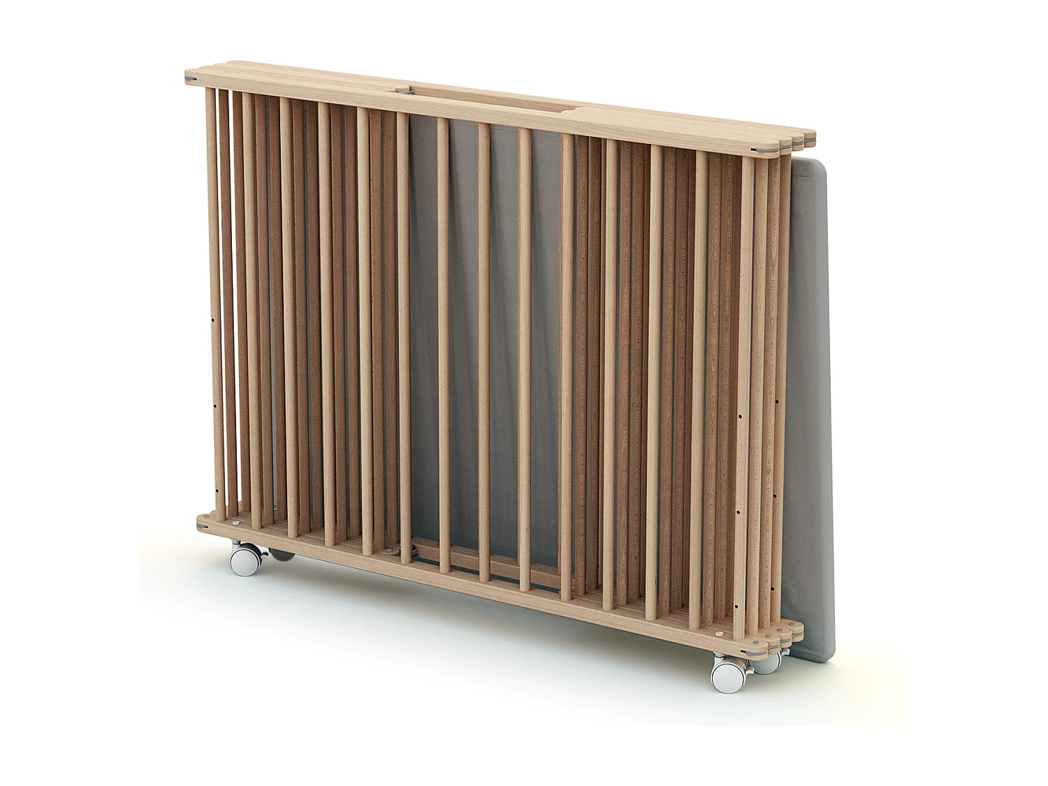 Houten opvouwbare kinderbox in hout Beuken onbewerkt 70 x 100 cm