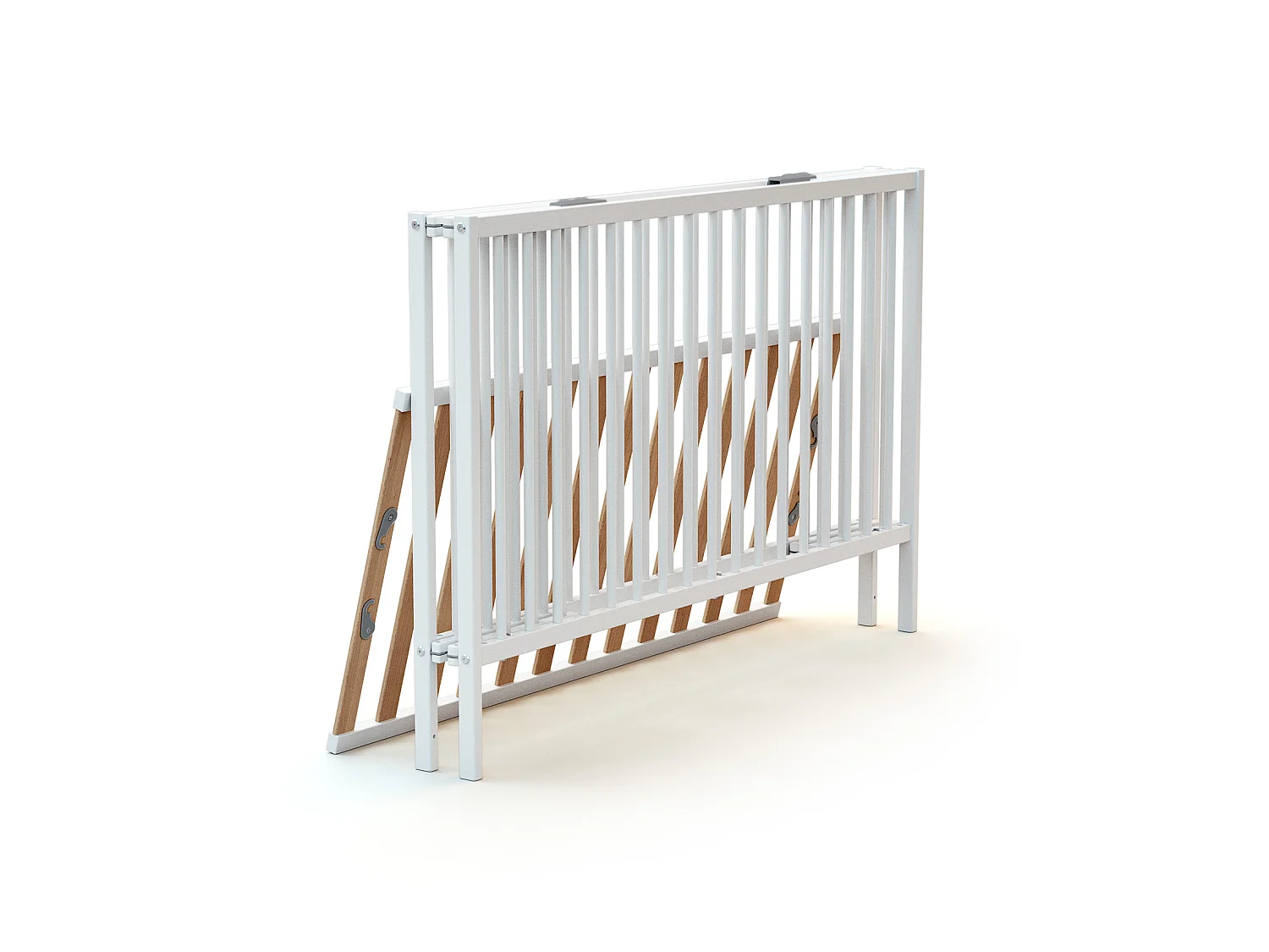 Cama de bebe dobrável de madeira Branco 60 x 120 cm FLEX