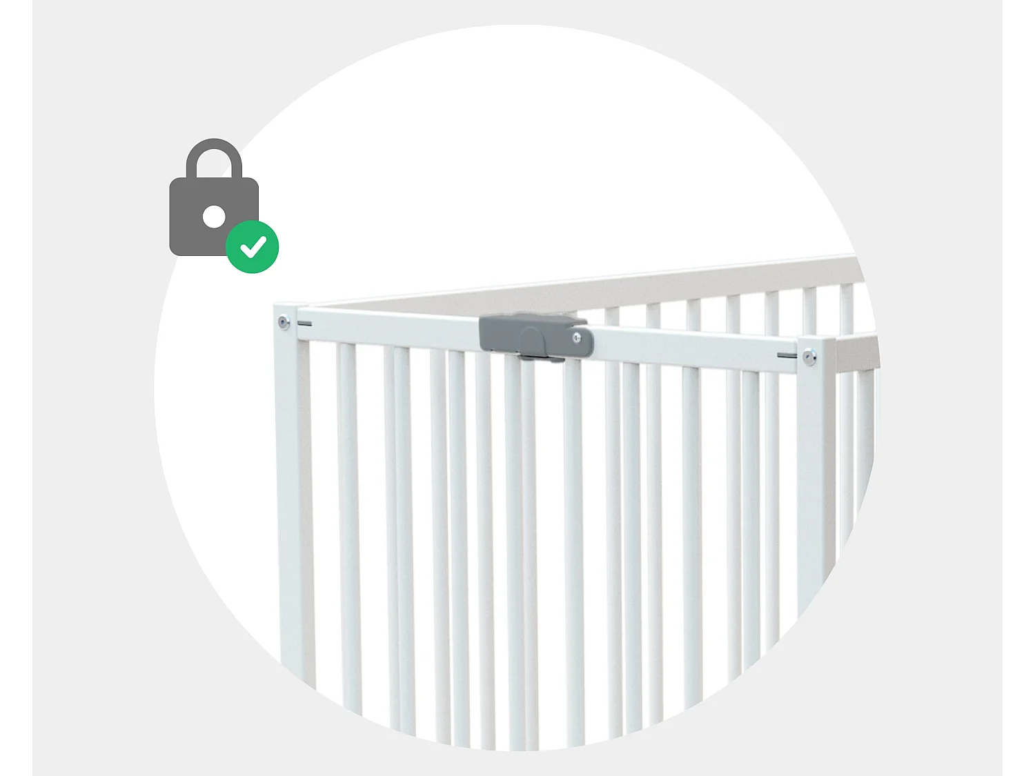 Cama de bebe dobrável de madeira Branco 60 x 120 cm FLEX