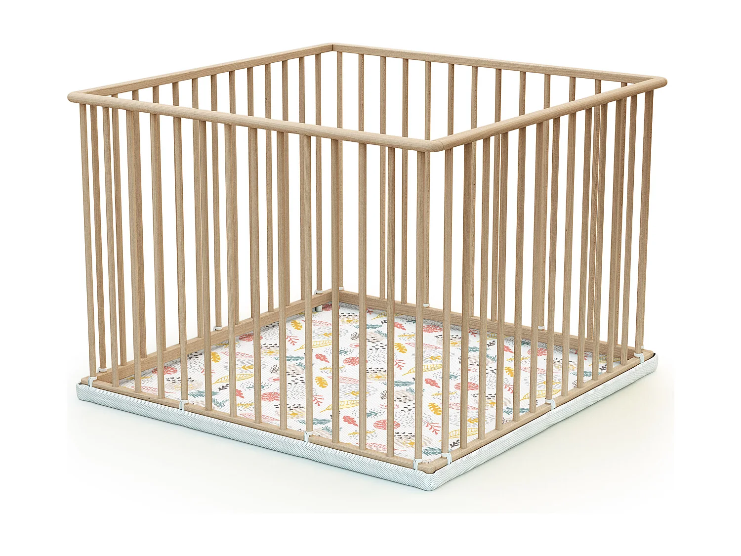 Houten kinderbox in hout Beuken onbewerkt 100 x 100 cm