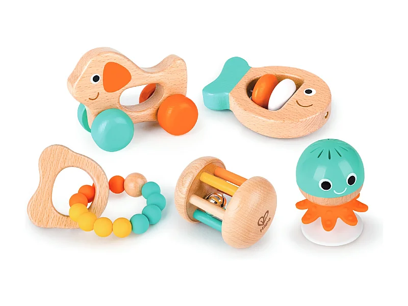 Hölzerne Sinnesspielzeugkiste für das 1. Alter