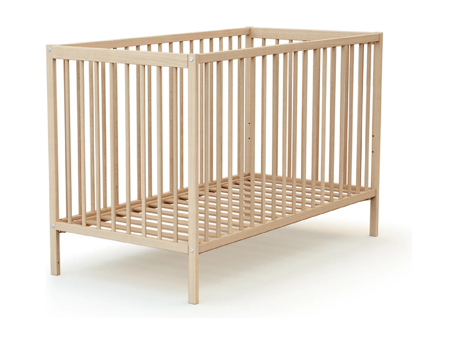 Cama de bebe ESSENTIEL de madeira Faia em bruto 60 x 120 cm