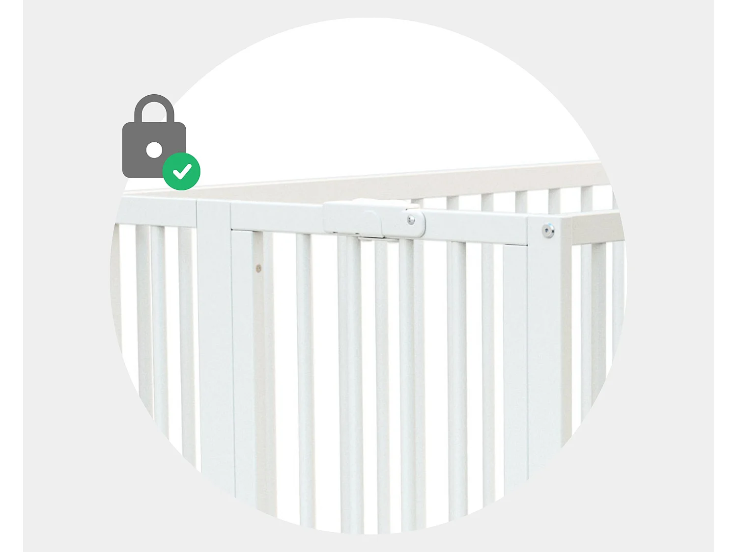 Cama de bebe dobrável FLOW de madeira Branco 60 x 120 cm